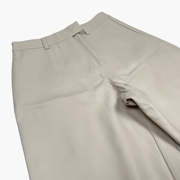 COTTON ON "Arlow" Straight Faux Leather Pants (Stone/Light Grey | Size 4) - Picture 8 of 11